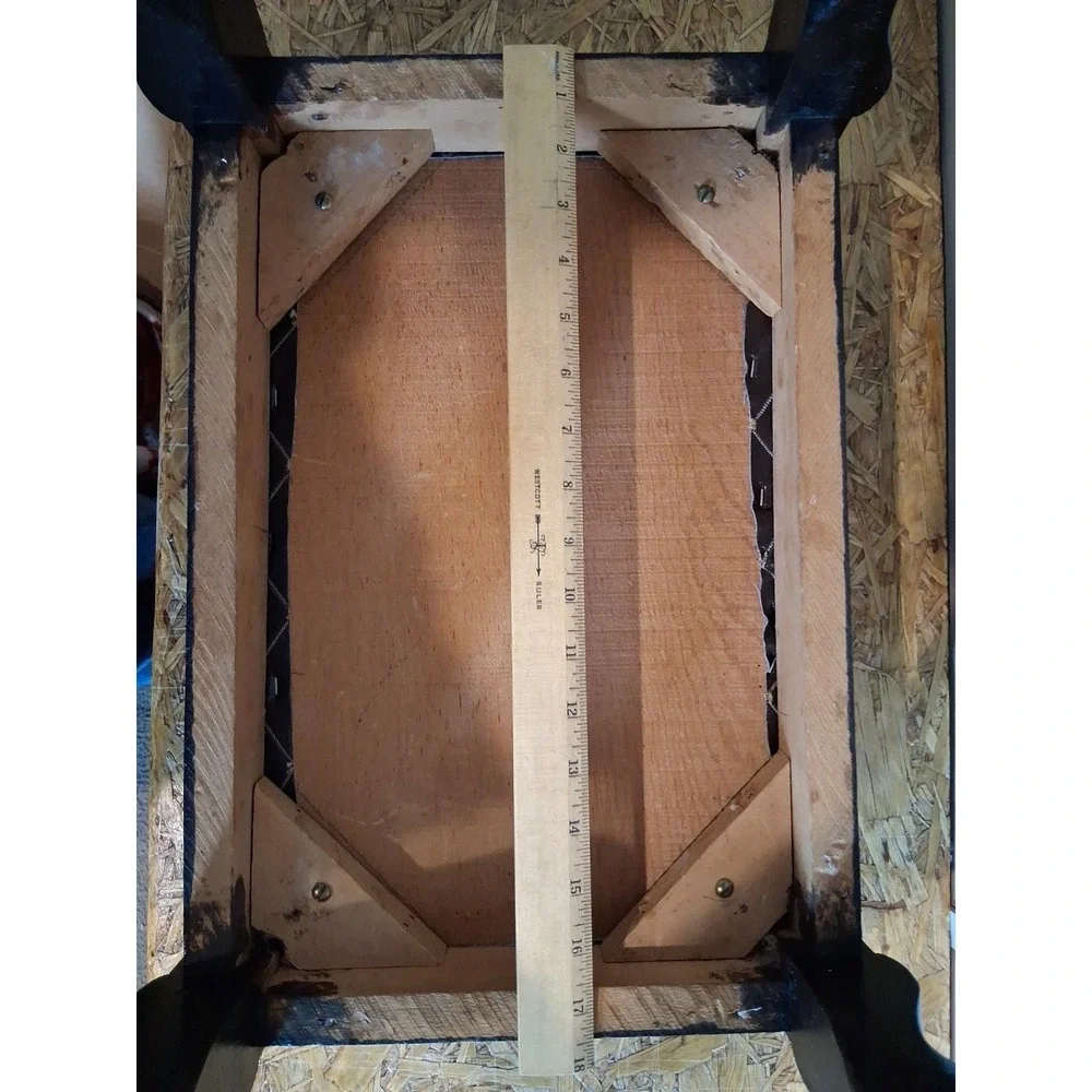 Re-Upholstered Wood Foot Stool